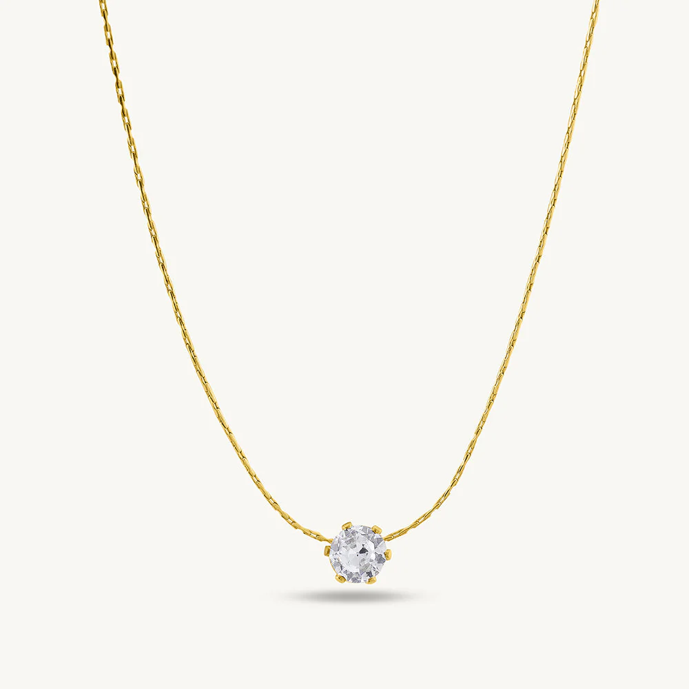 Delicate Diamond Studded Necklace